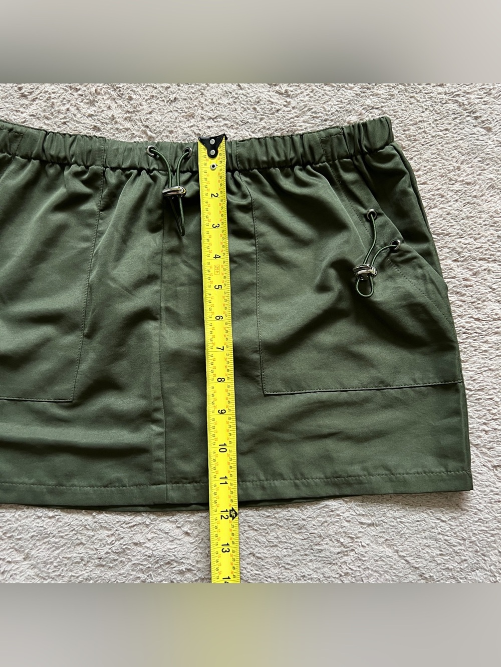 NWT Edikted Delta Cargo Mini Skirt Preppy Stretchy Minimalist Biker Gorp Sz S - Picture 4 of 5